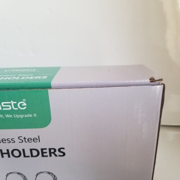 Taco Holders Stainless Steel U-Taste Soft Hard Taco Shell Rack Set of 4 - Picture 8 of 13